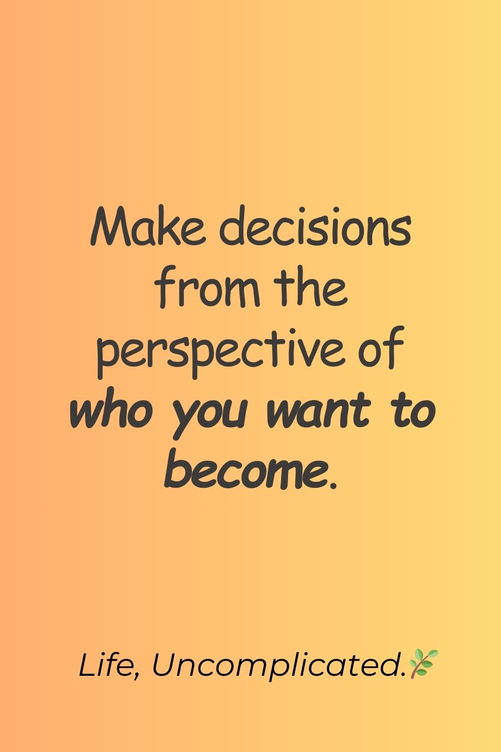 quote in black on orange background