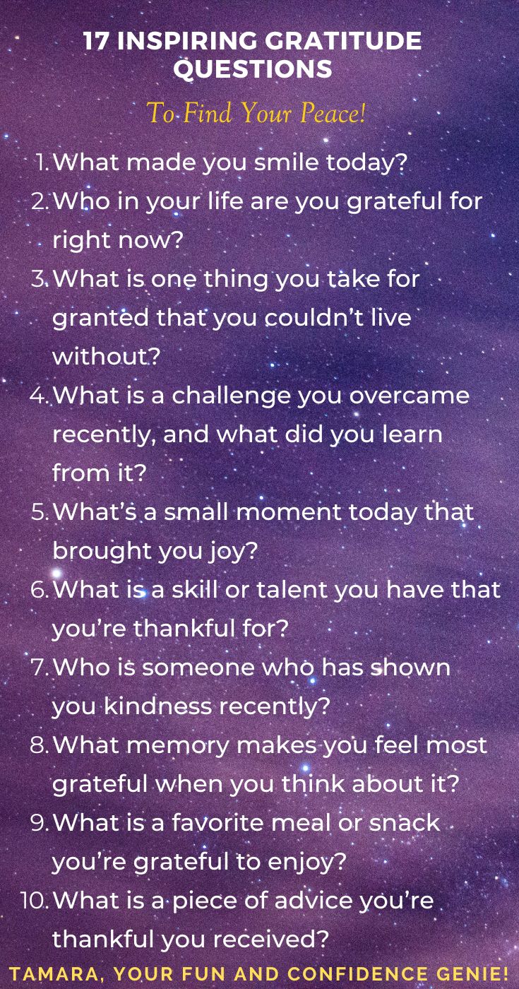 list of 17 inspiring gratitude questions